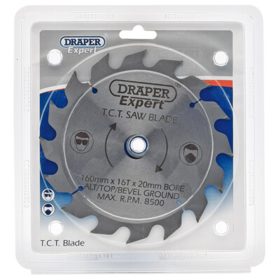 Draper Expert TCT-Kreissägeblatt 160 mm x 20 mm 16 mm x 16 Z 16 Zähne 09465