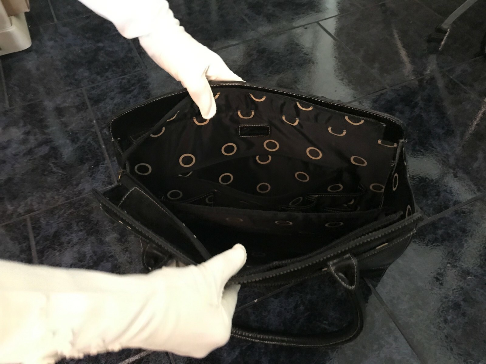 BUXTON Black Woman Bag/Briefcase, FauxLeather. Elega… Gem