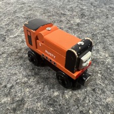 2001 Thomas the Train Rusty Wooden Railway Tank Engine Friends Orange 5