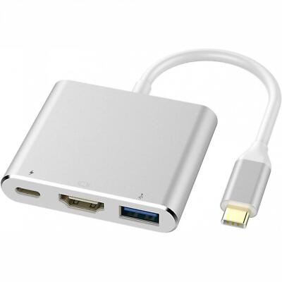 USB-C TO 4K HDTV VIDEO ADAPTER USB TYPE-C HUB PD CHARGER PORT for PHONES TABLETS