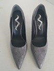 MINA SILVER Metallic HEELS Sz 10 4.5" Pointed Toe NEW Sexy Part Shoe — photo 2