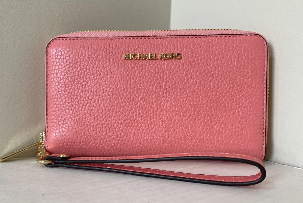 Michael kors pink store grapefruit wallet