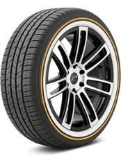 New Set Of 4 285-45r22 Vogue Custom Built Sct2 Gold White Sidewall 285-45r22