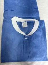 Medical Disposable Protective Lab Coat Knit Collar and Cuff Lab Gown 10pcs/Box