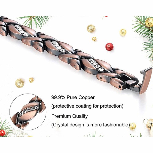 Copper Magnetic Bracelets Women Arthritis RSI Tunnel Relief Pain Energy Bangle - 第 10/10 張圖片