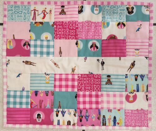 New Fabrics Barbie Pink World Miniature Handmade Quilt - Picture 1 of 3