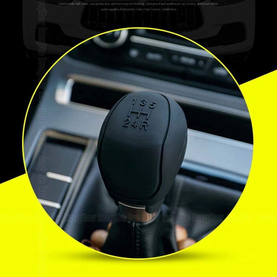 Cubierta universal de la manga del freno de mano de la manija interior del coche accesorios de la perilla de cambio de marchas Foto 4 de 4