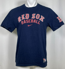 Boston Red Sox MLB Nike Wordmark Fuse Blue T-Shirt Mens LARGE