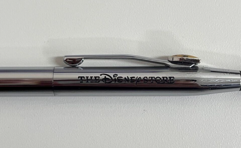 CROSS Disney store Mickey Mouse Silver Twisted Ballpoint Pen wz