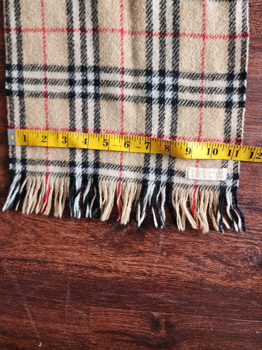 VINTAGE BURBERRYS OF LONDON SCARF 100% WOOL MADE IN SCOTLAND VINTAGE BURBERRYS OF LONDON SCARF 100% WOOL MADE IN SCOTLAND