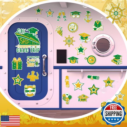 Tellegloww 27 Pcs Graduation Cruise Magnets 2025 Graduation Cruise Door Decor - Picture 4 of 5