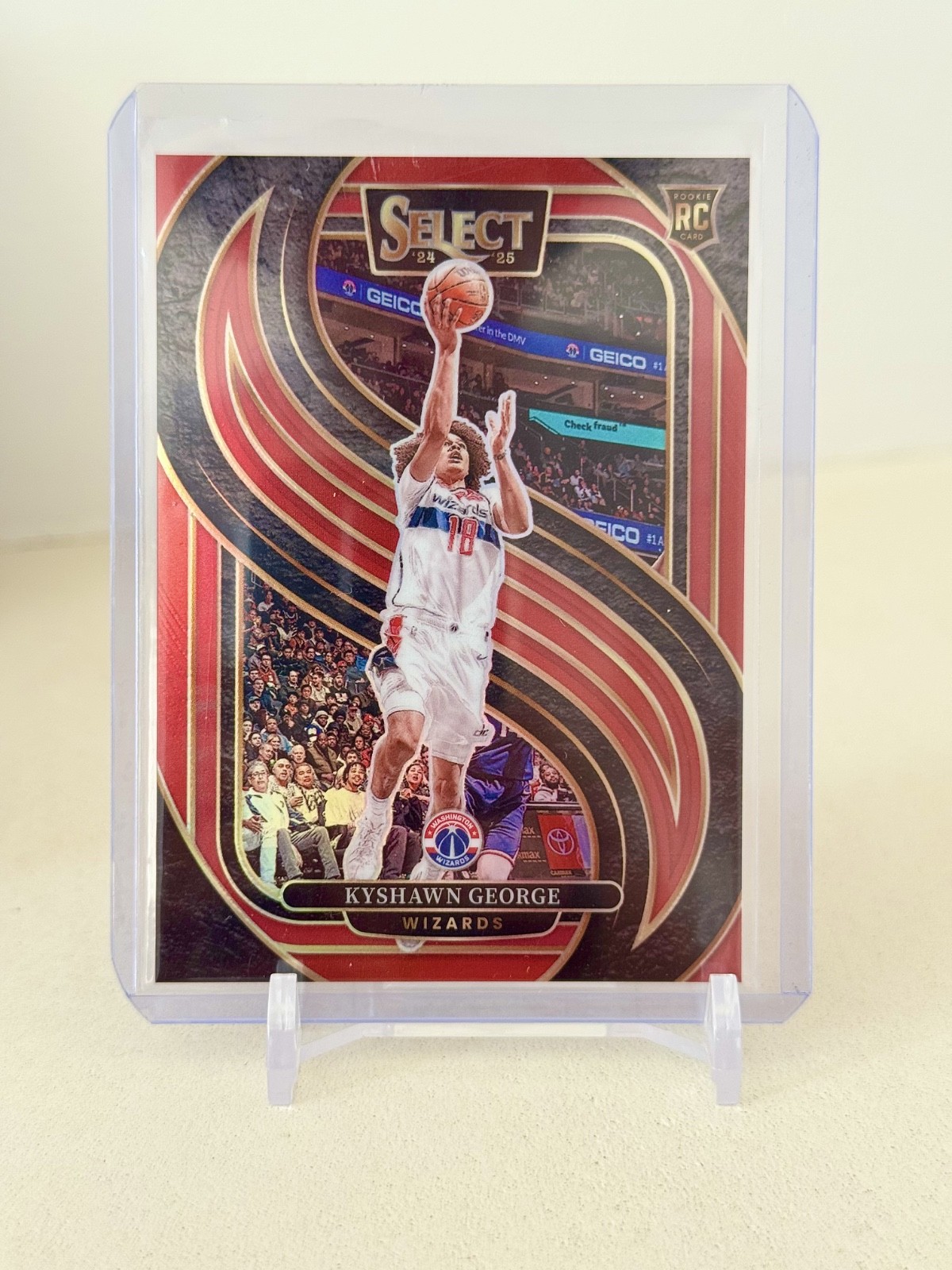 2024-25 Panini Select - Premier Level Kyshawn George #177 Red Prizm /199 (RC)