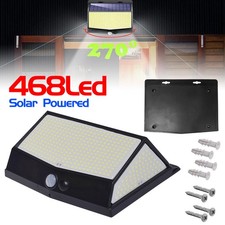 1Pack 468 LED Solar Powered Light PIR Motion Sensor Outdoor Garden Security Lamp