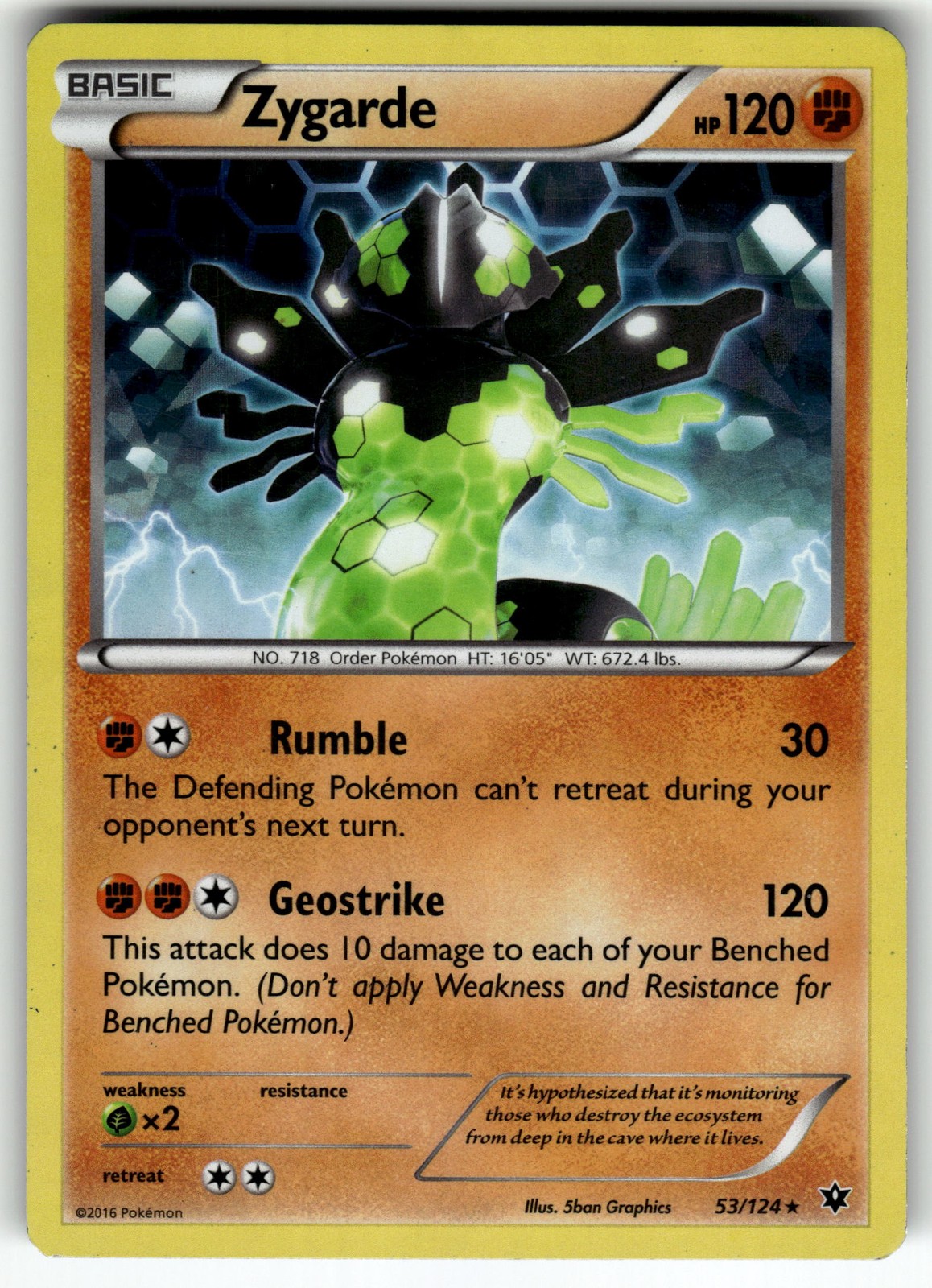 Zygarde - 53/124 (XY Fates Collide) 053/124 Deck Exclusives LP Pokemon Card TCG