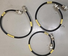 3ea 15 INCH BNC RG-71B 93 OHM DOUBLE SHIELDED JUMPER COAX CABLE