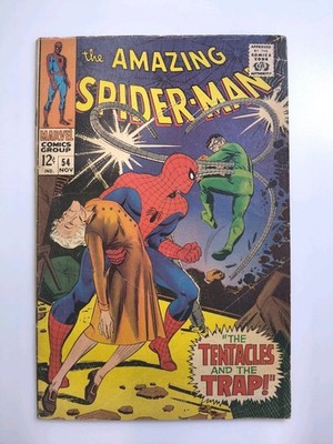 Amazing Spider-Man 54 Mid-Grade Marvel Comics 1967 Silver Age Dr Octopus App 1st