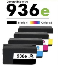 NEW 936e Ink Cartridge Combo Pack HP OfficeJet Pro 9125e 9120e 9730e 9135e XL