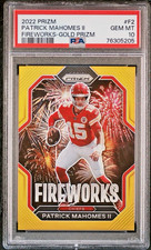 PSA 10: 2022 Panini Prizm Fireworks Gold Patrick Mahomes /10 #F2