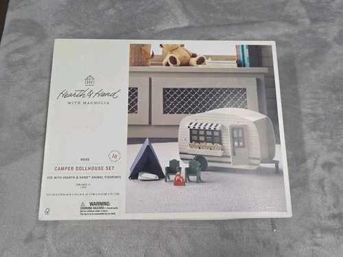 Hearth & Hand with Magnolia Wooden Camper Dollhouse Set 16pc NEW Target