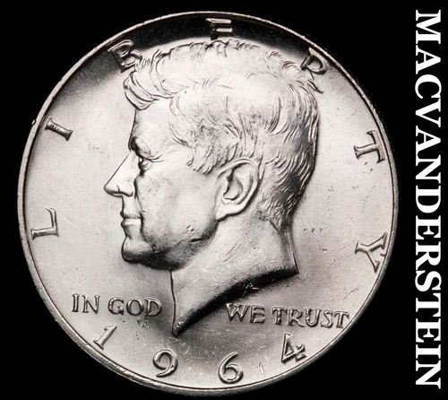 1964-D Kennedy Half Dollar- Silver Choice Gem Brilliant Uncirculated #i9642