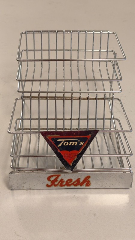 Tom's Peanuts Metal Counter Display Rack
