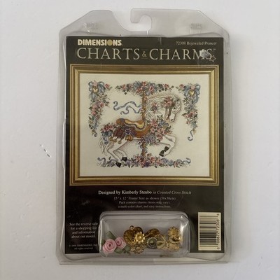 Carousel Horse Bejeweled Prancer Cross Stitch Kit Dimensions - Charms ONLY