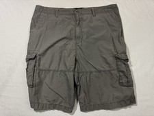 Canyon Creek Cargo Shorts Gray Flat Front Multi-Pocket Cotton Mens 40