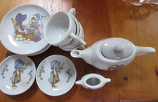 15 pc Vintage Mini Holly Hobbie Sunbonnet Sue Tea Set No Creamer 2 Chip Plates