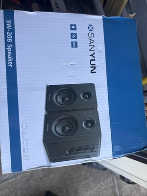 Sanyun SW208 3'' Active Bluetooth 5.0 Bookshelf Speakers -  Black