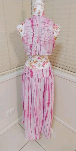 Aje Introspect Cut Out Midi Dress Ripple Tie Dye Size AU/UK 14 US 10 - Picture 12 of 14