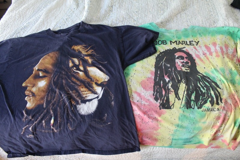 2 clean Used Bob Marley XL shirts from Jamaica