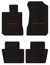 Lloyd Berber Front & Rear Mats for '53-54 Chevy Bel Air w/Red on Black Chevy
