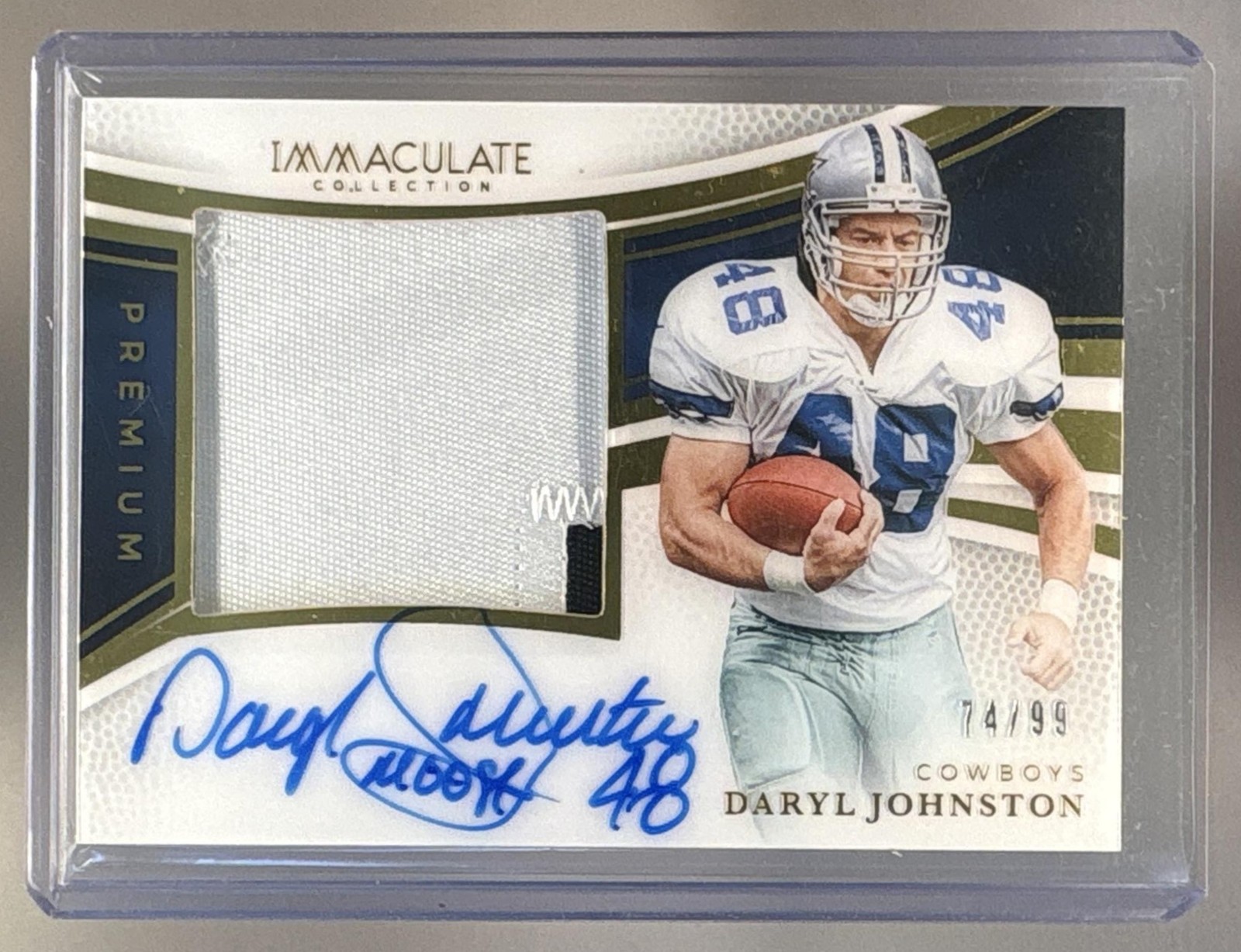 2025 Panini Immaculate Collection Daryl Johnston #30 Premium Patch Auto /99 MEM