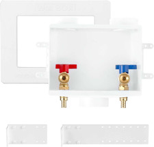 Washing Machine Outlet Box, Center Drain, 1/2-Inch Pex Crimp X 3/4-Inch MHT