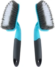 2-Pack Scrub Brush for Cleaning with Long Handle, Medium Firm Brush Bathroom
