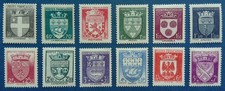 France neufs, n°553 à 564, 2ème série armoiries des villes, 1942, N*