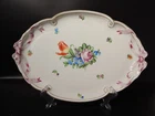 Precious Porcelain Herend Hungary Rare Oval Tray Bouquet De Fleurs