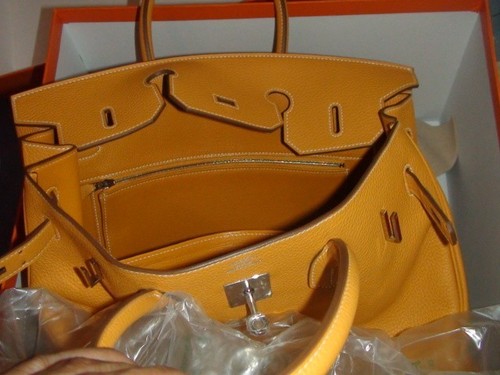 Hermès Birkin 35 Moutarde Yellow  Togo Leather PHW NEW - Picture 10 of 18