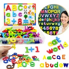 76pc Magnetic Alphabet Letters Numbers Foam Educational Fridge Toys Kids Set