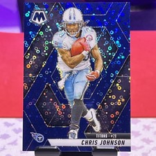 2025 Panini Mosaic - Chris Johnson #224 No Huddle Blue Mosaic Prizm /99