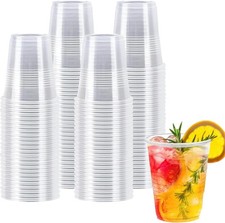 100 Pack 5 oz Clear Plastic Cups, Small Disposable Bathroom Cups Disposable
