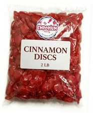 Cinnamon Discs Hard Candy 2 lb Bulk Bag Spicy Sweet Fiery 2 Pound Pack of 1 
