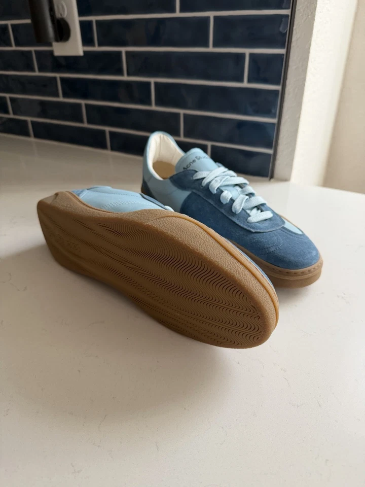 Acne Studios Low Top Sneaker Light Blue/Brown Men’s 44 US 11 - Image 2 of 4