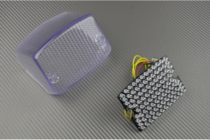 Feu stop LED clair avec clignotants moto Kawasaki Vulcan VN 750 1987-2003