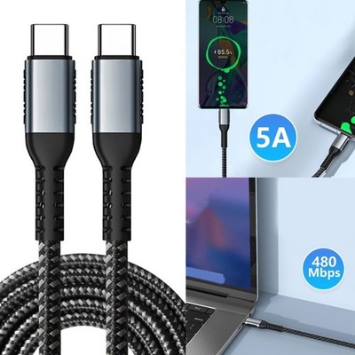 USB C to USB C Charging Cable Wire 100W with e-Marker for Quick Power Delivery