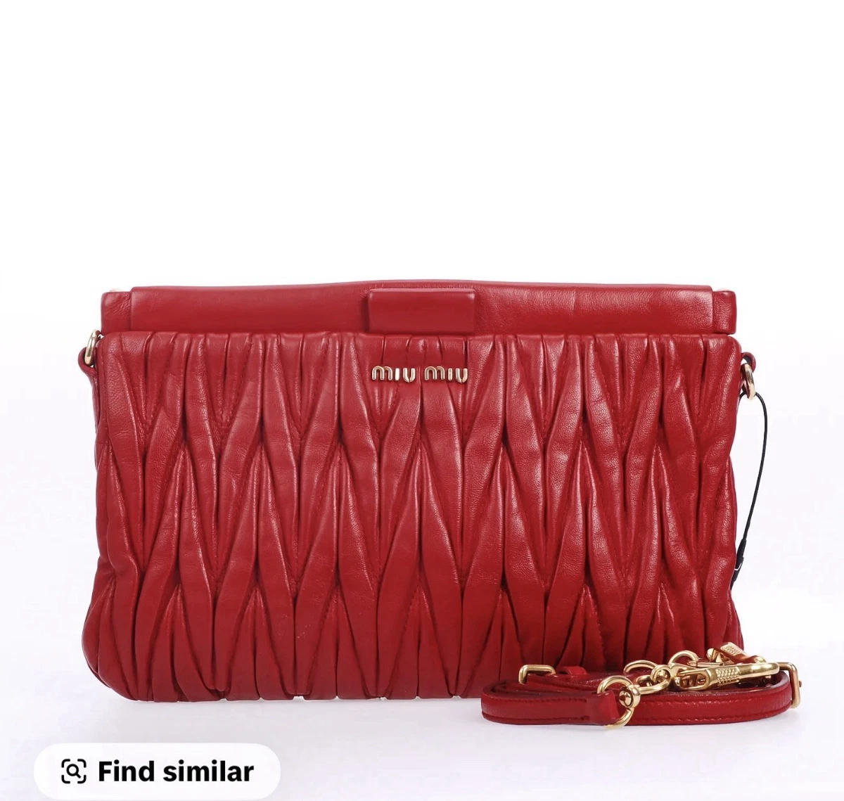 Red Leather Exterior Miu Miu Bags & Handbags for Women for sale | eBay