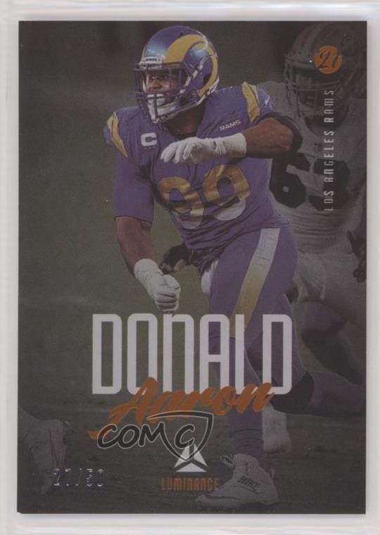 2021 Panini Luminance Orange 27/50 Aaron Donald #57 2qw