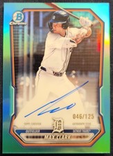 MAX CLARK 2026 BOWMAN CHROME PROSPECT AQUA REFRACTOR AUTO /125 DETROIT TIGERS SP