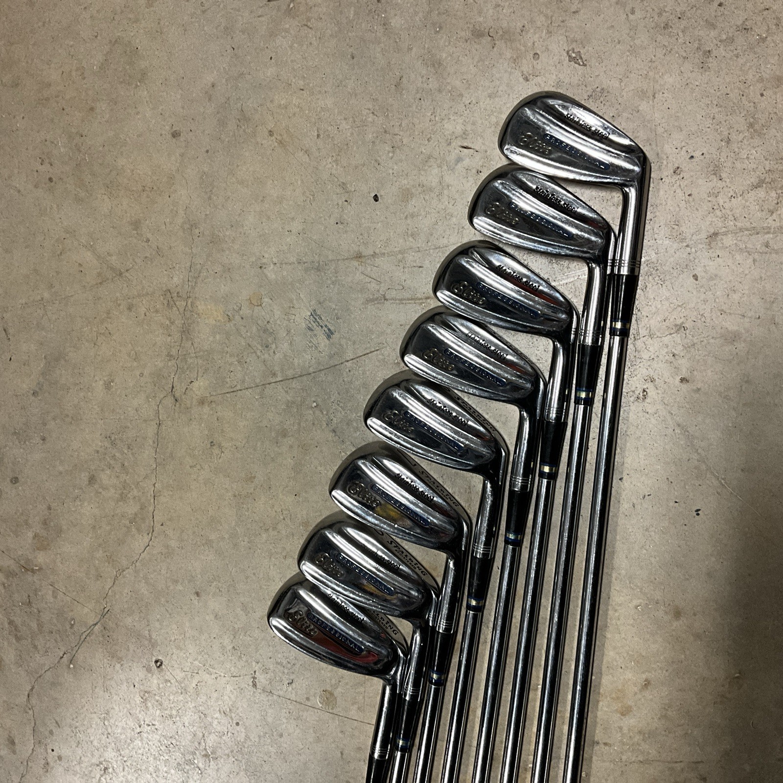 Vtg Spalding Pro Elite Golf Iron Set 2-9 Stiff Flex - Registered - 8 Irons-Rare!