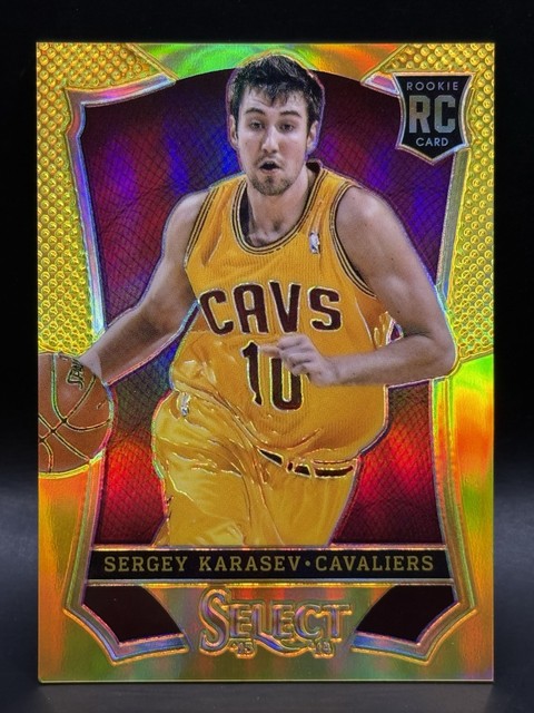 2013-14 Select GOLD Prizms Sergey Karasev RC 03/10 NM Rookie #172 Cavs Russia